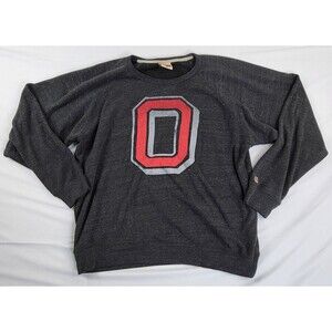 Homage Ohio Buckeye NCAA XL Vintage Style Long Sleeve T-Shirt Gray Made In USA